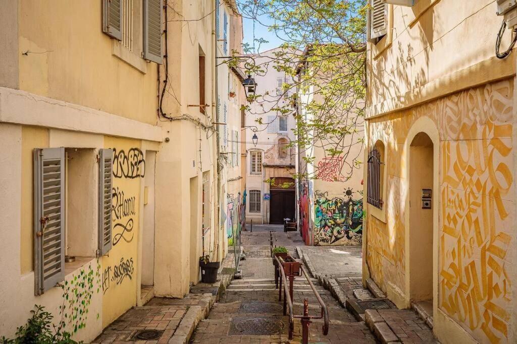 Appartement 5*, Climatisé, avec Terrasse au quartier Le Panier Marsiglia Esterno foto